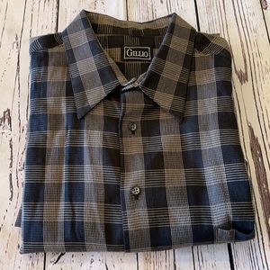 Gillis black & tan woven shirt
